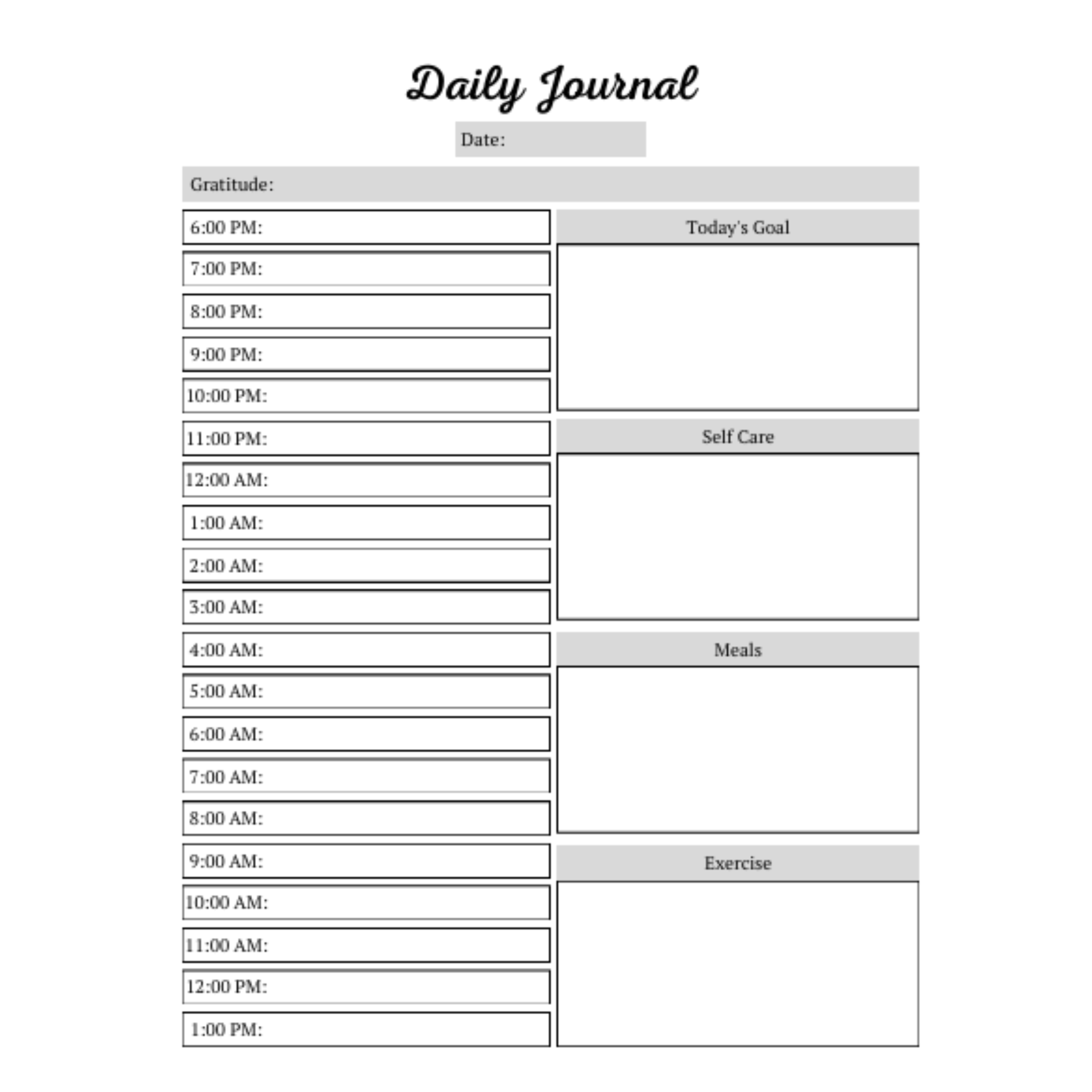 Self Care Planner Bundle 6