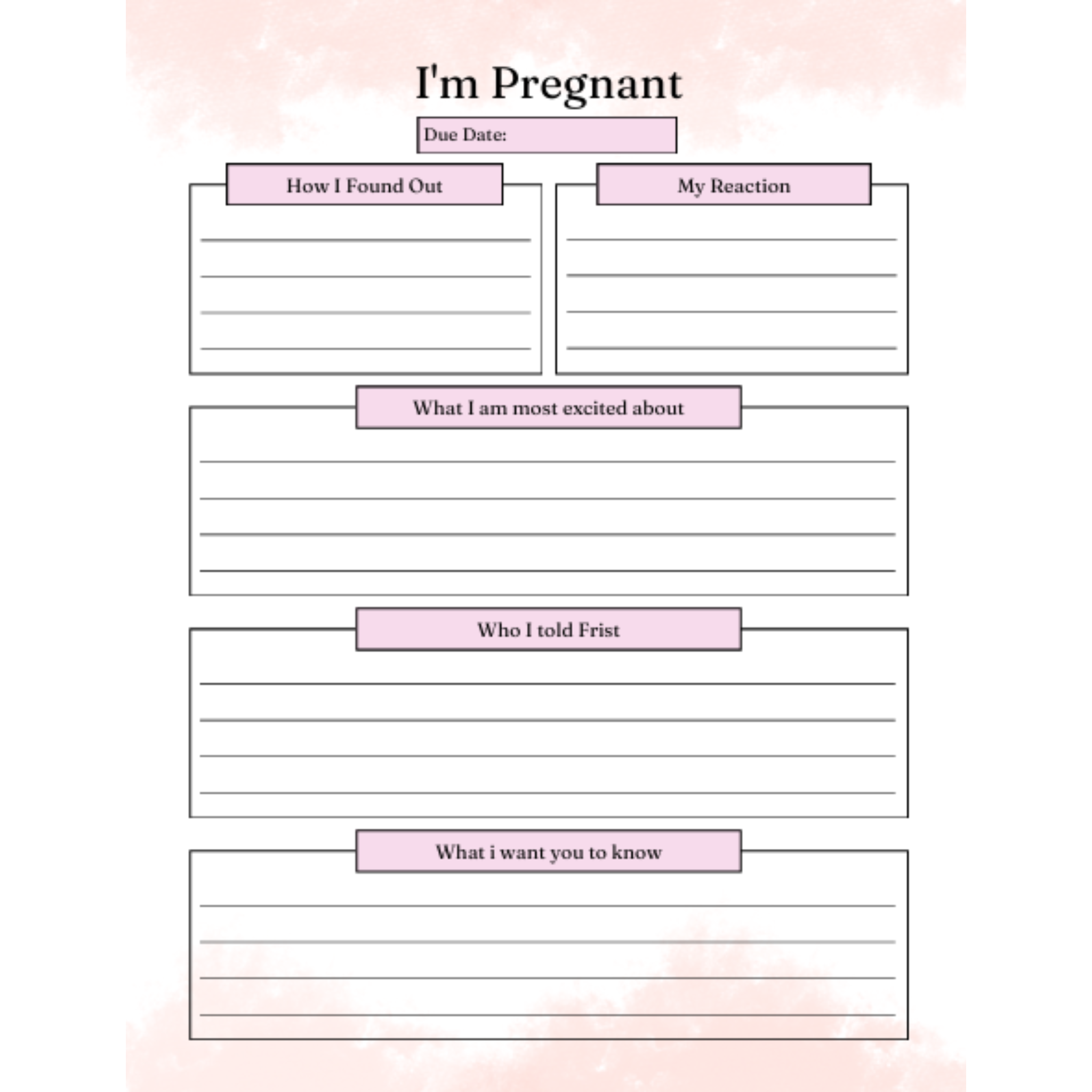 My Pregnancy Journal Bundle