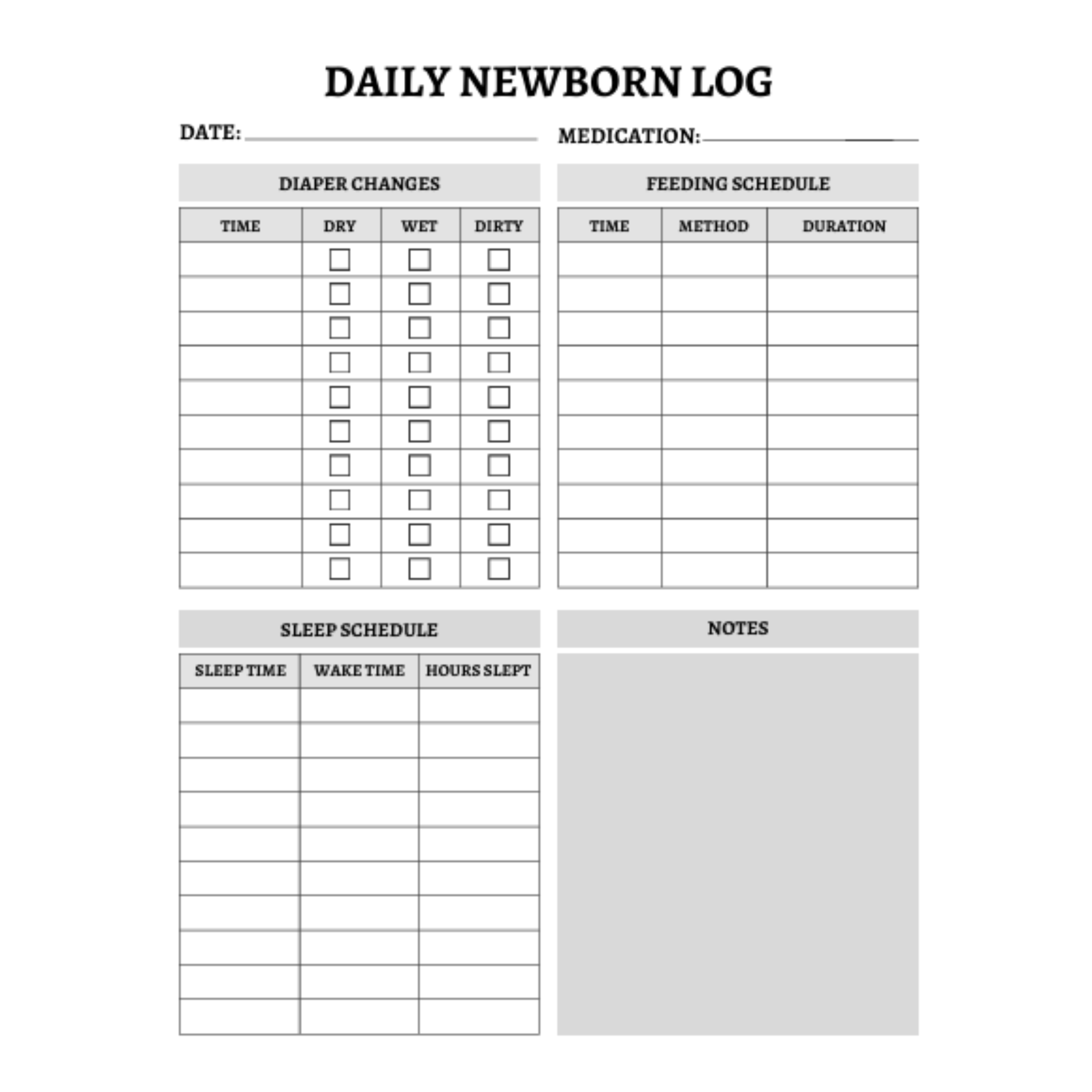 Newborn Planner Bundle