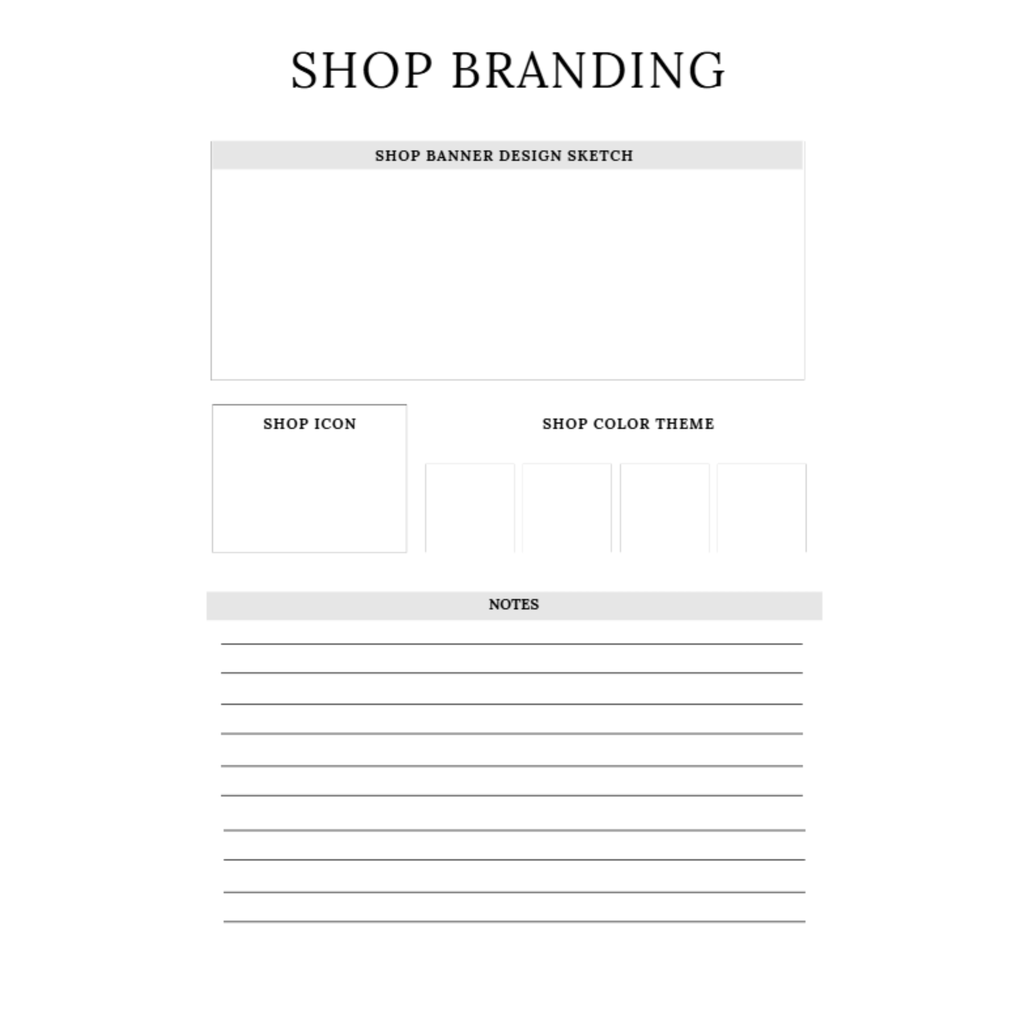 Etsy Shop Planner Bundle