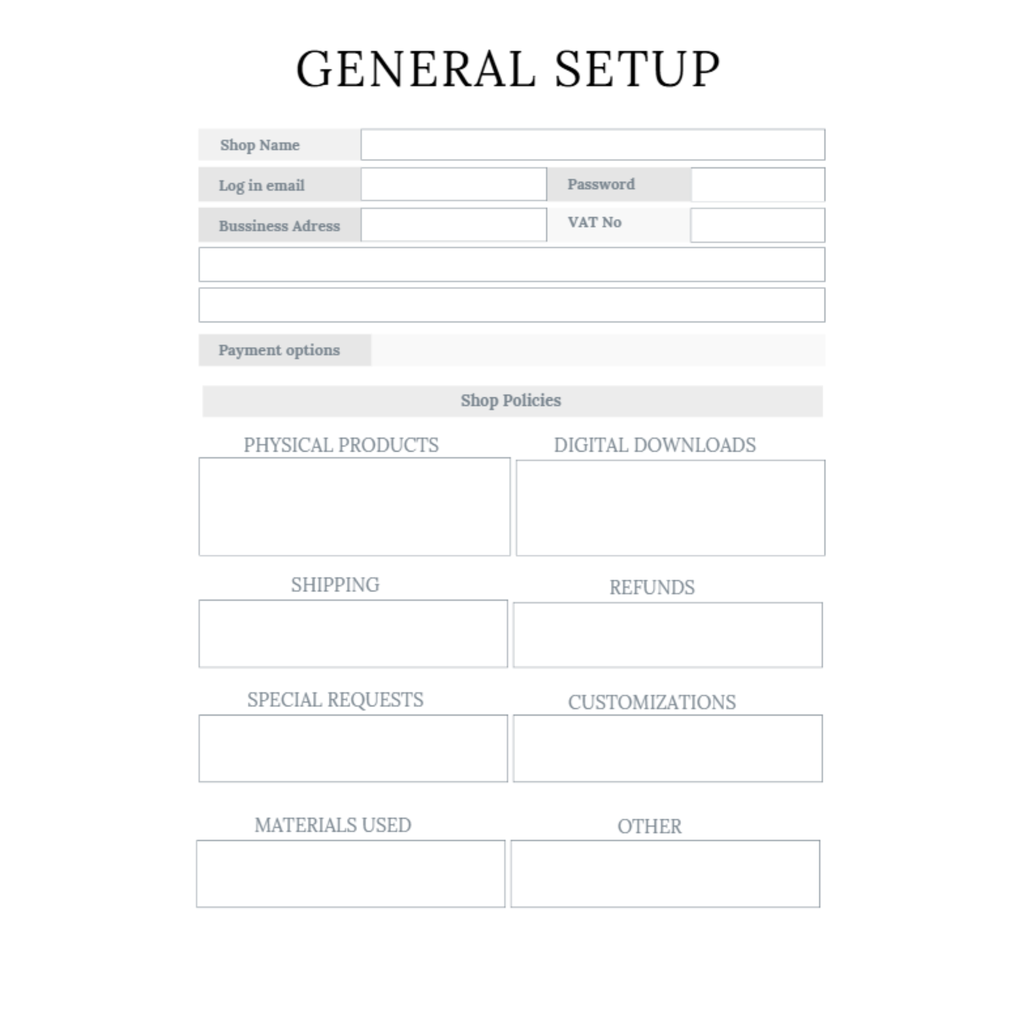 Etsy Shop Planner Bundle