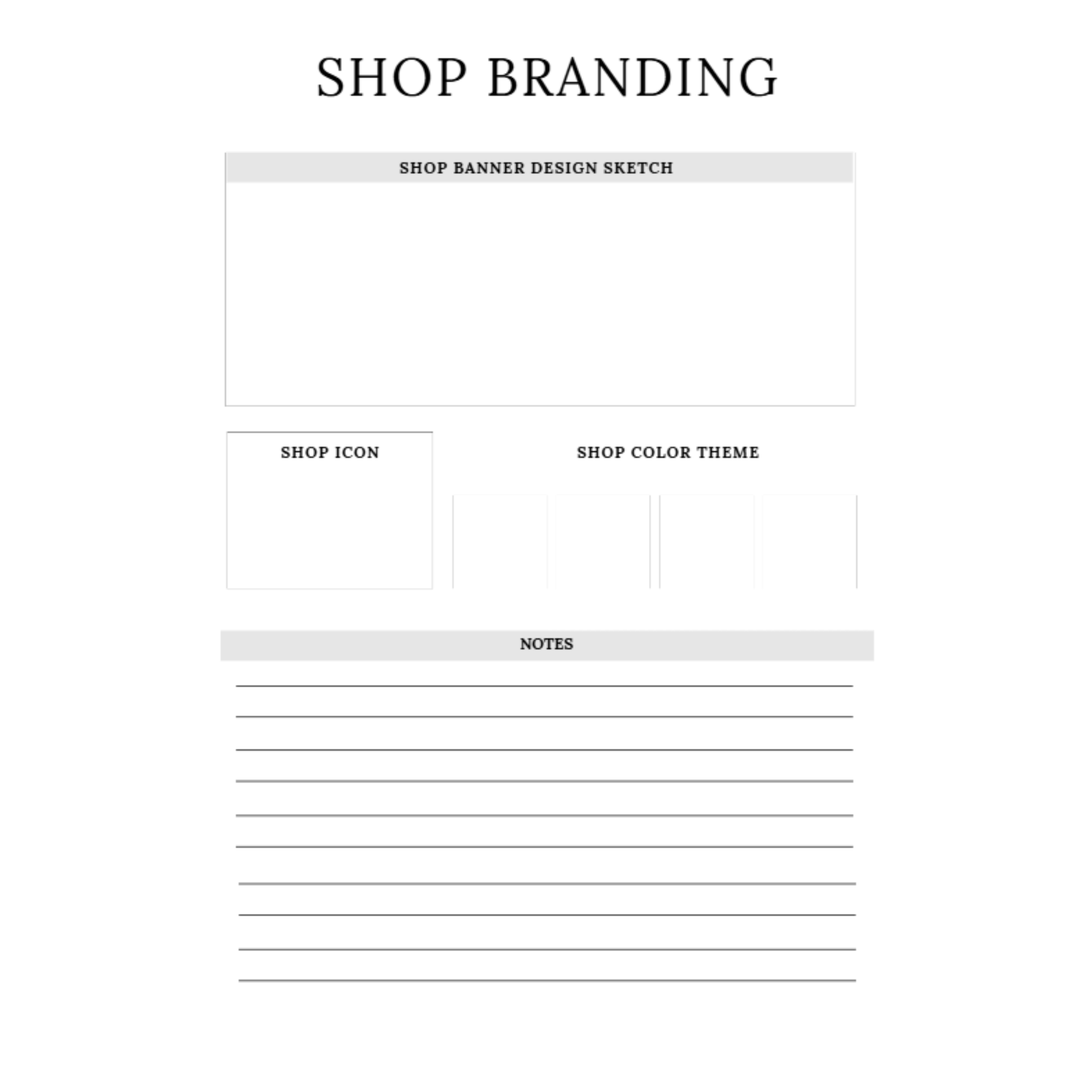 Online Shop Planner Bundle