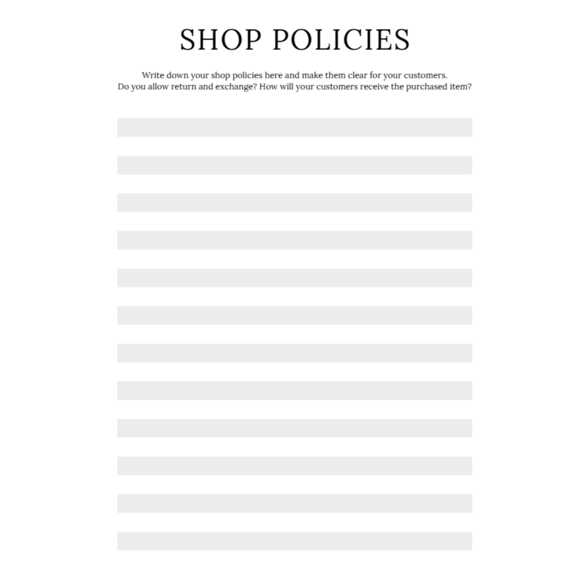 Online Shop Planner Bundle