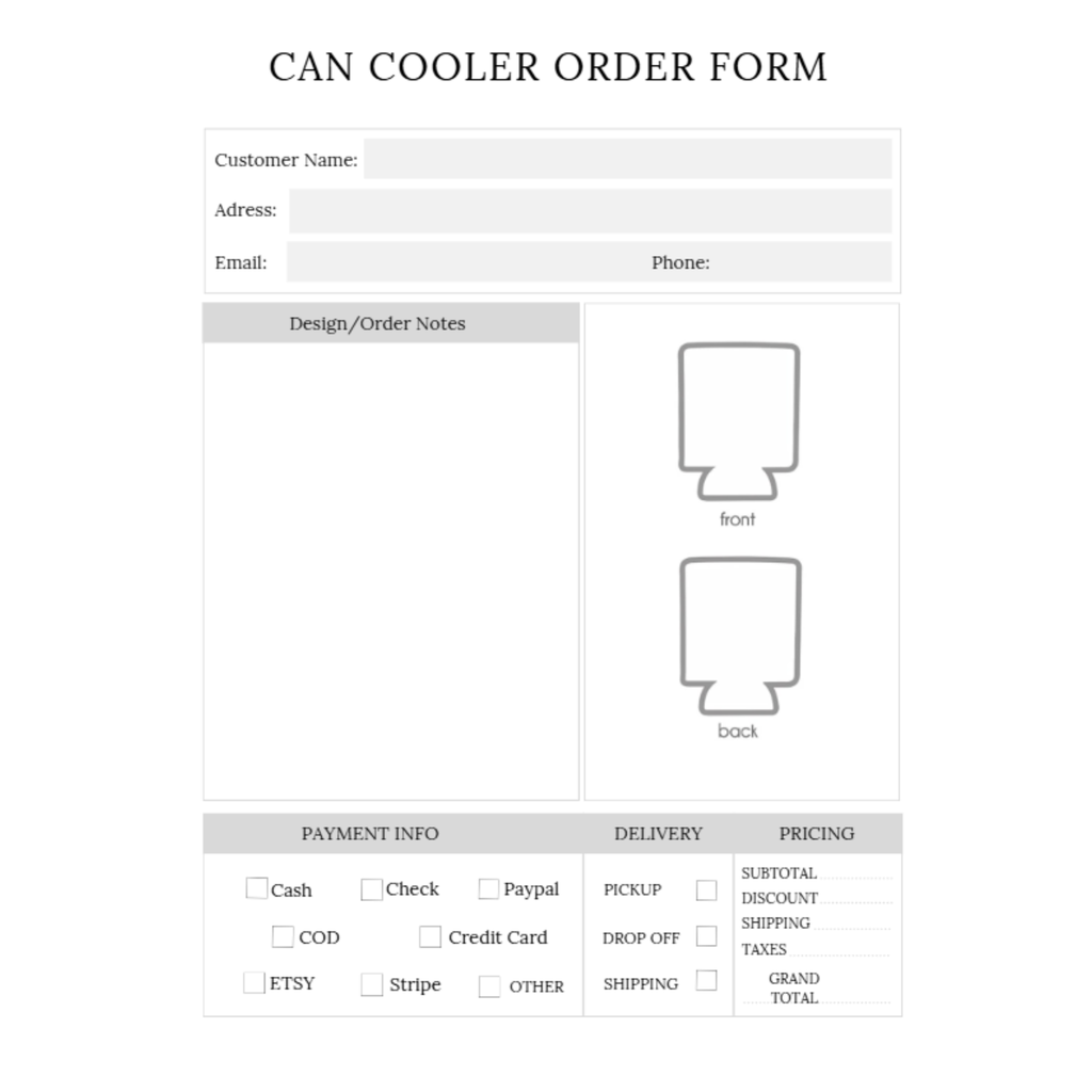 Order Forms Bundle
