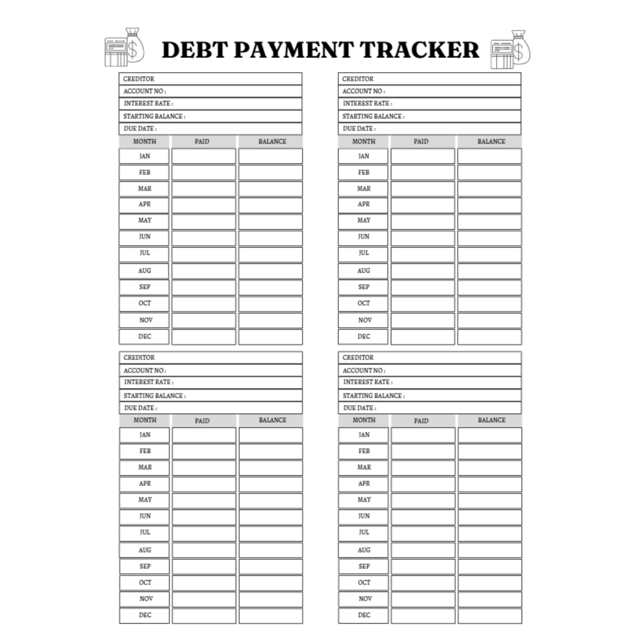 Budget Trackers Planner Bundle