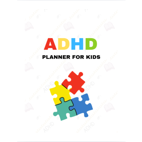 ADHD Planner for Kids Bundle cover with printable planners and worksheets