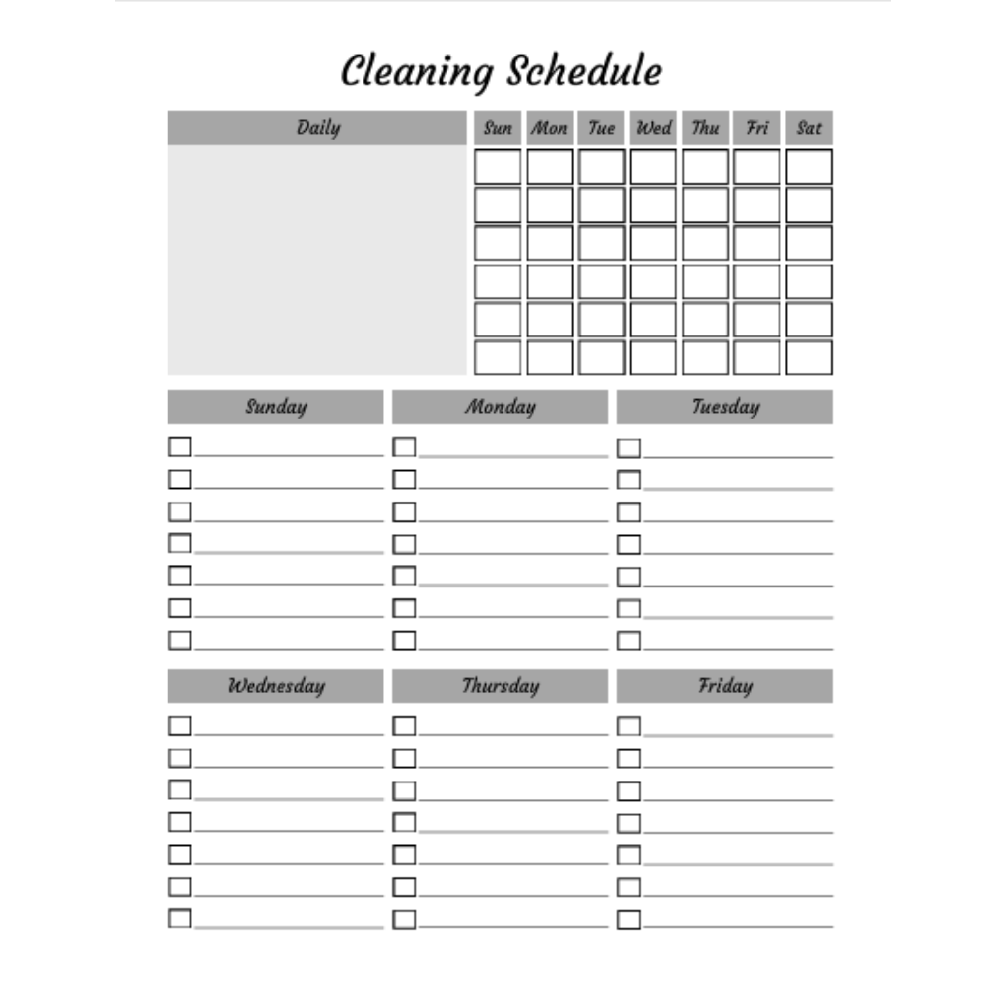 Cleaning Planner Bundle