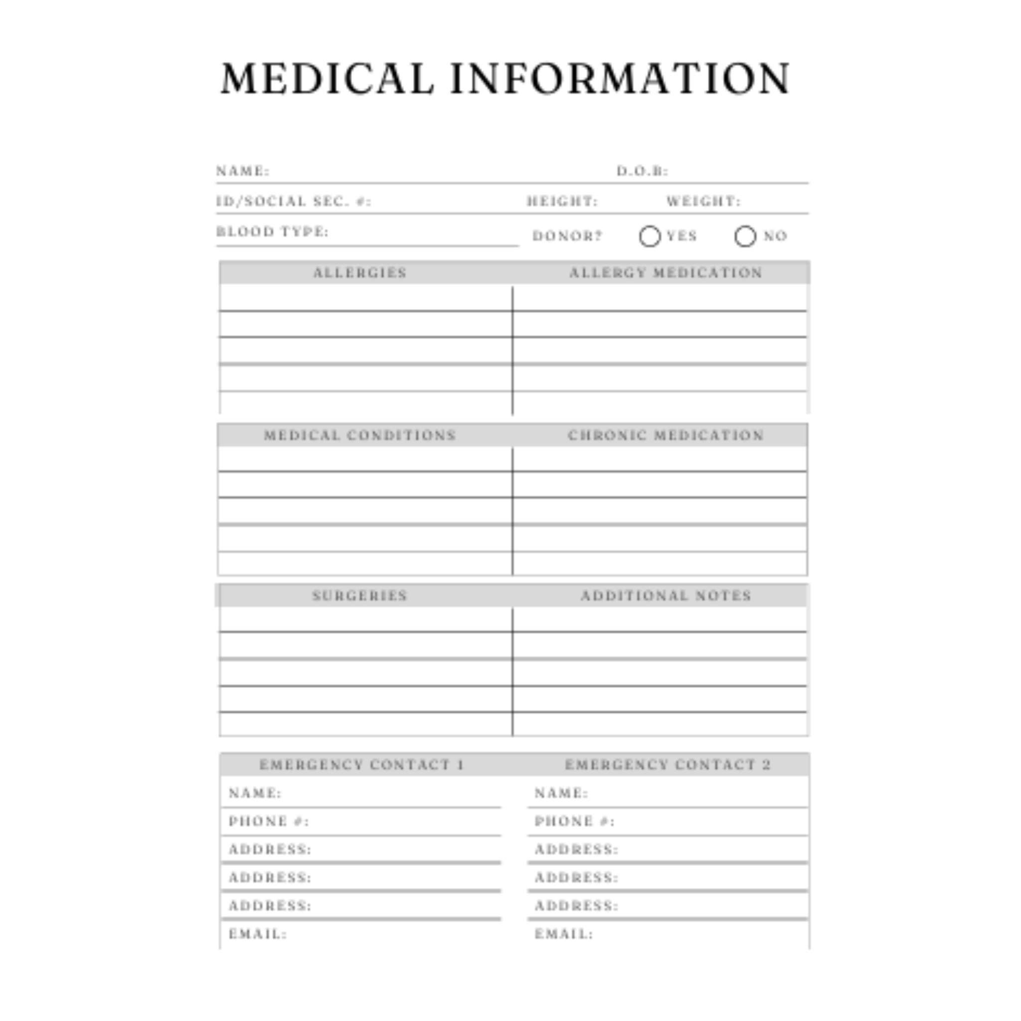 Medical Planner Bundle 27