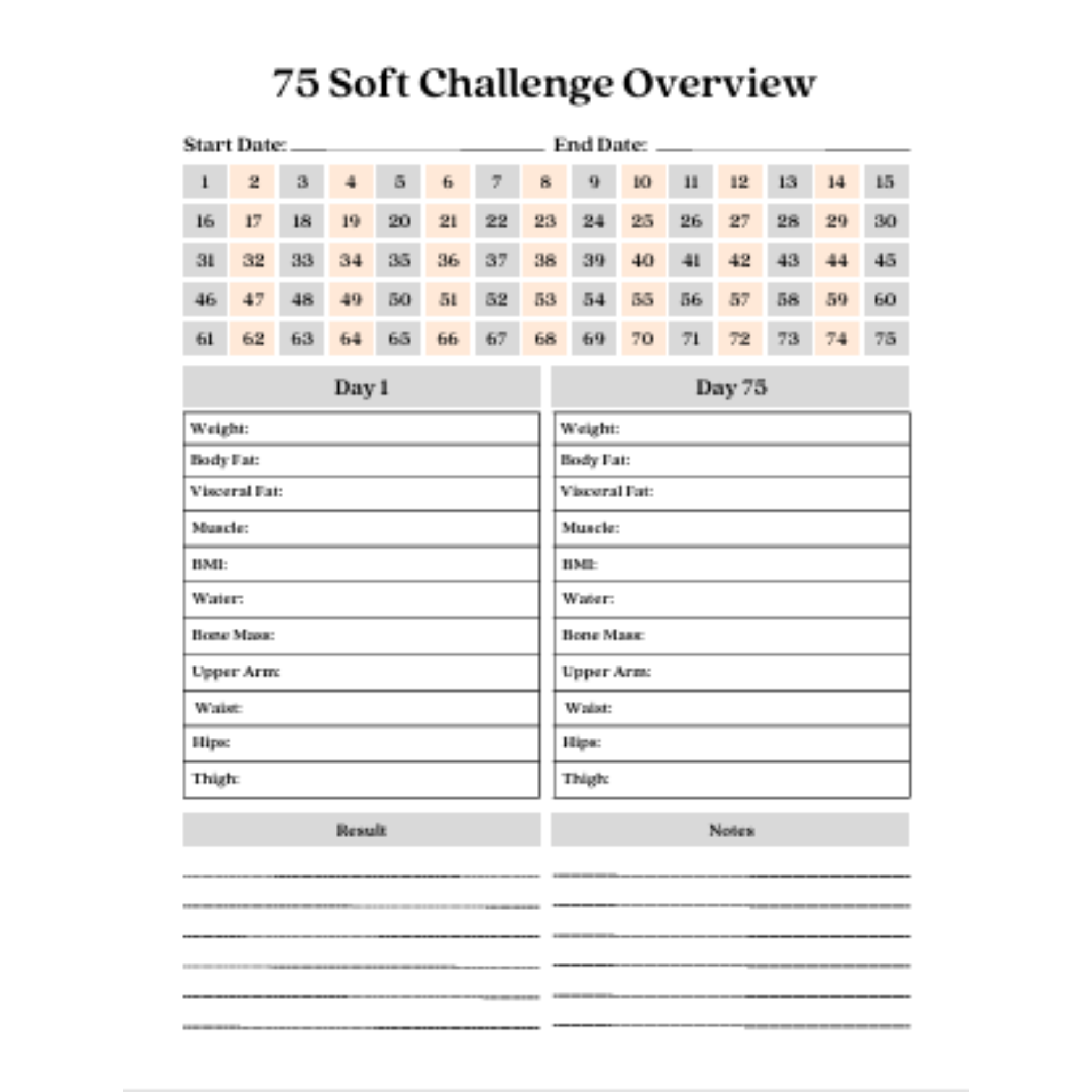 75 Soft Challenge Tracker Bundle