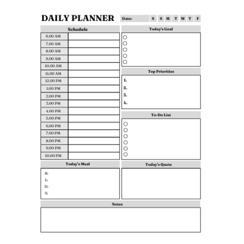 ADHD Planner Bundle featuring daily planner and productivity worksheets