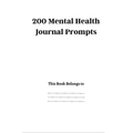 Mental Health Journal Prompts Bundle