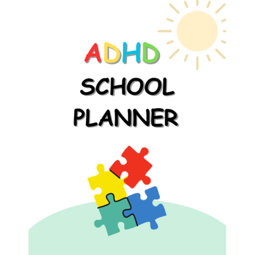 ADHD School Planner Bundle cover with printable student planner pages