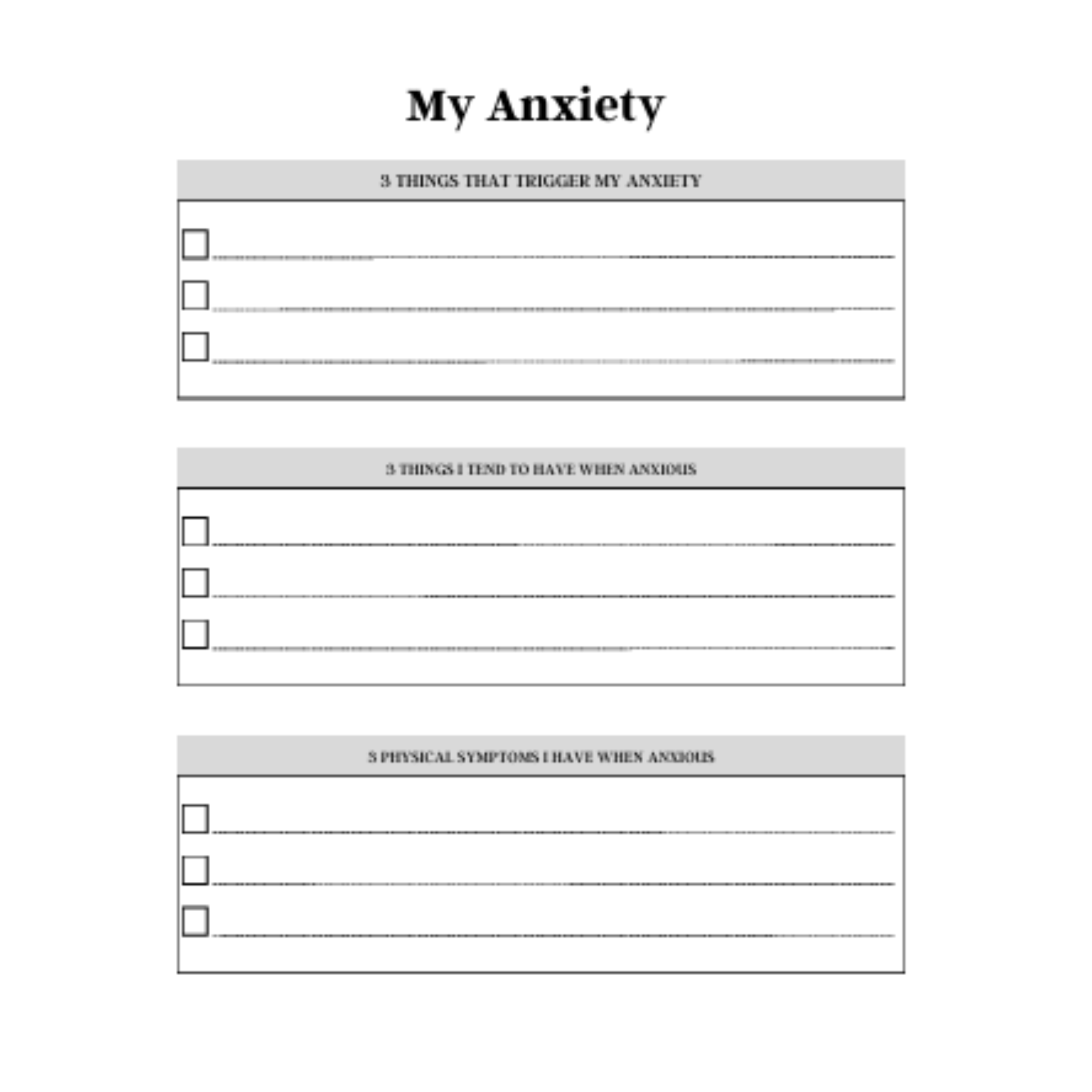Anxiety Journal Bundle
