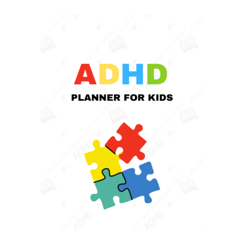 ADHD Printable Planner bundle cover for kids with daily planning pages