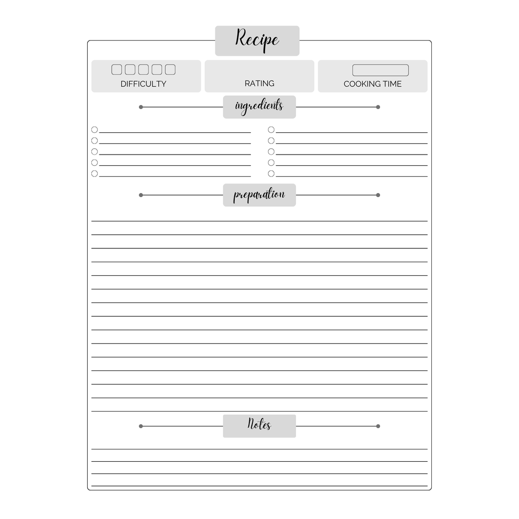 Recipe Journal Bundle