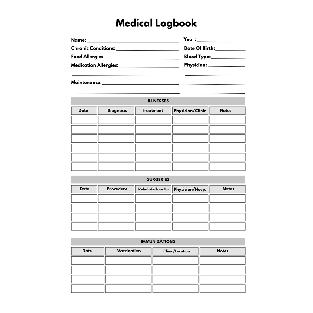 Medical Logbook Bundle