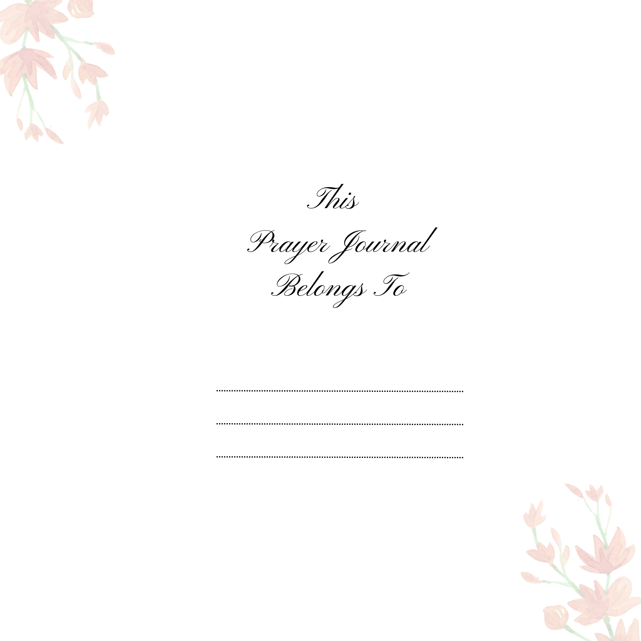 Prayer Request Journal Bundle