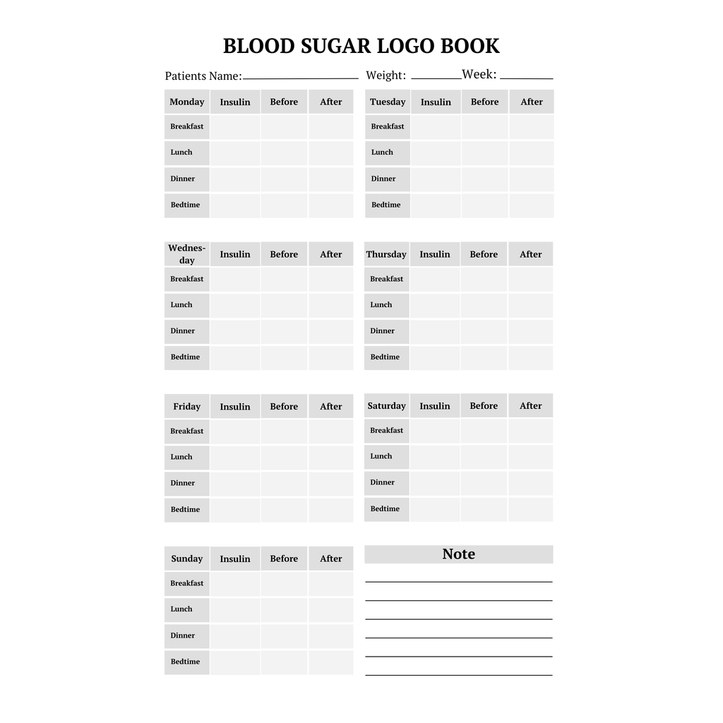 Blood Sugar Logbook Bundle