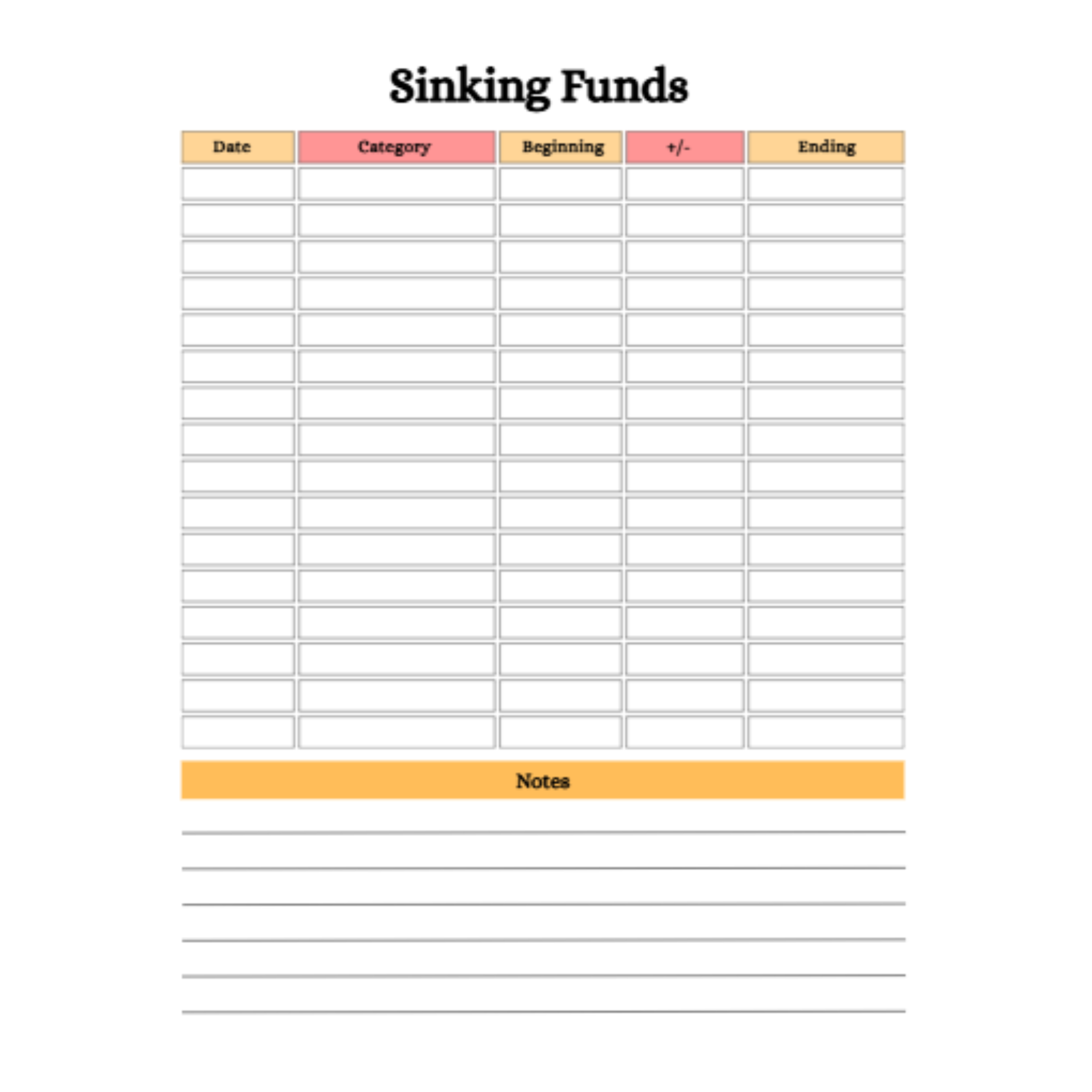 Sinking Funds Tracker Bundle