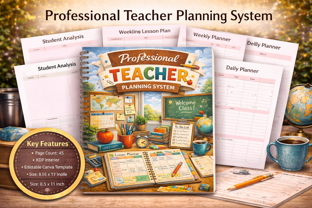 Professional Teacher Planning System Planner