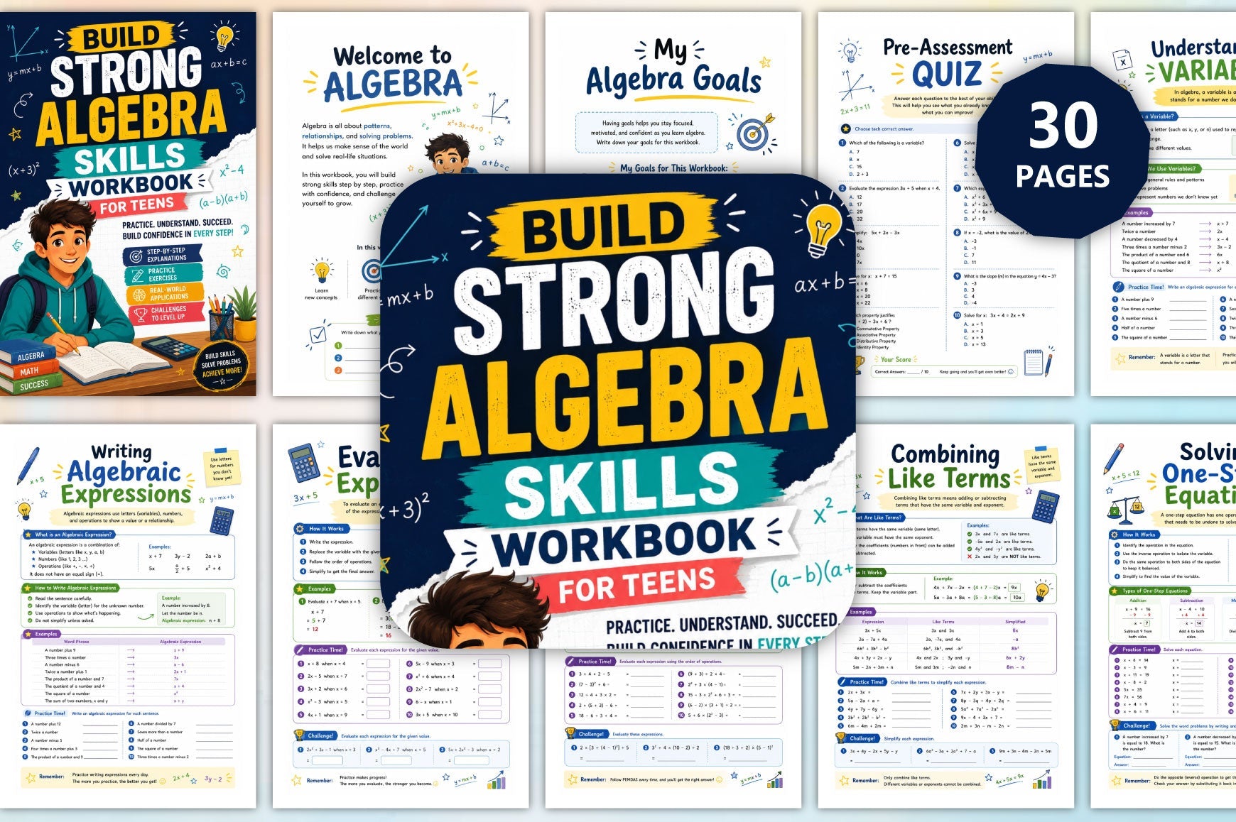 Build Strong Algebra Skills Workbook