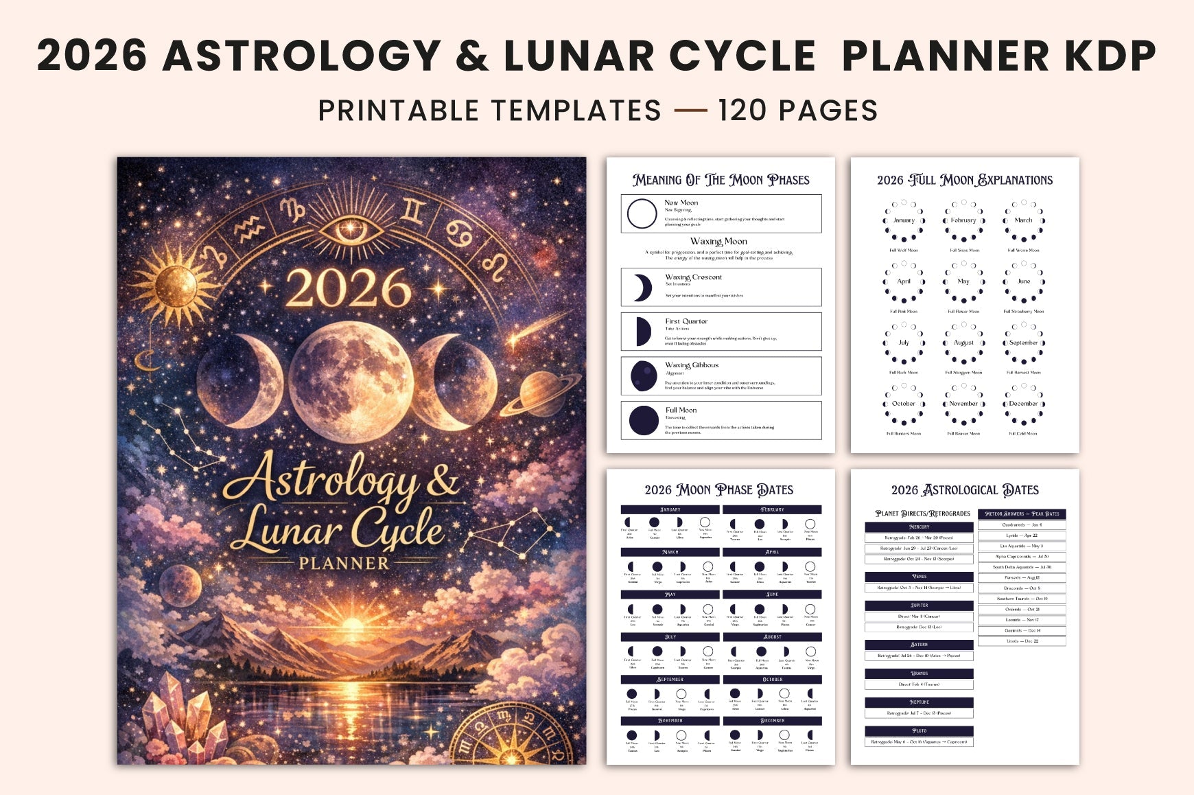 Astrology Lunar Cycle Planner