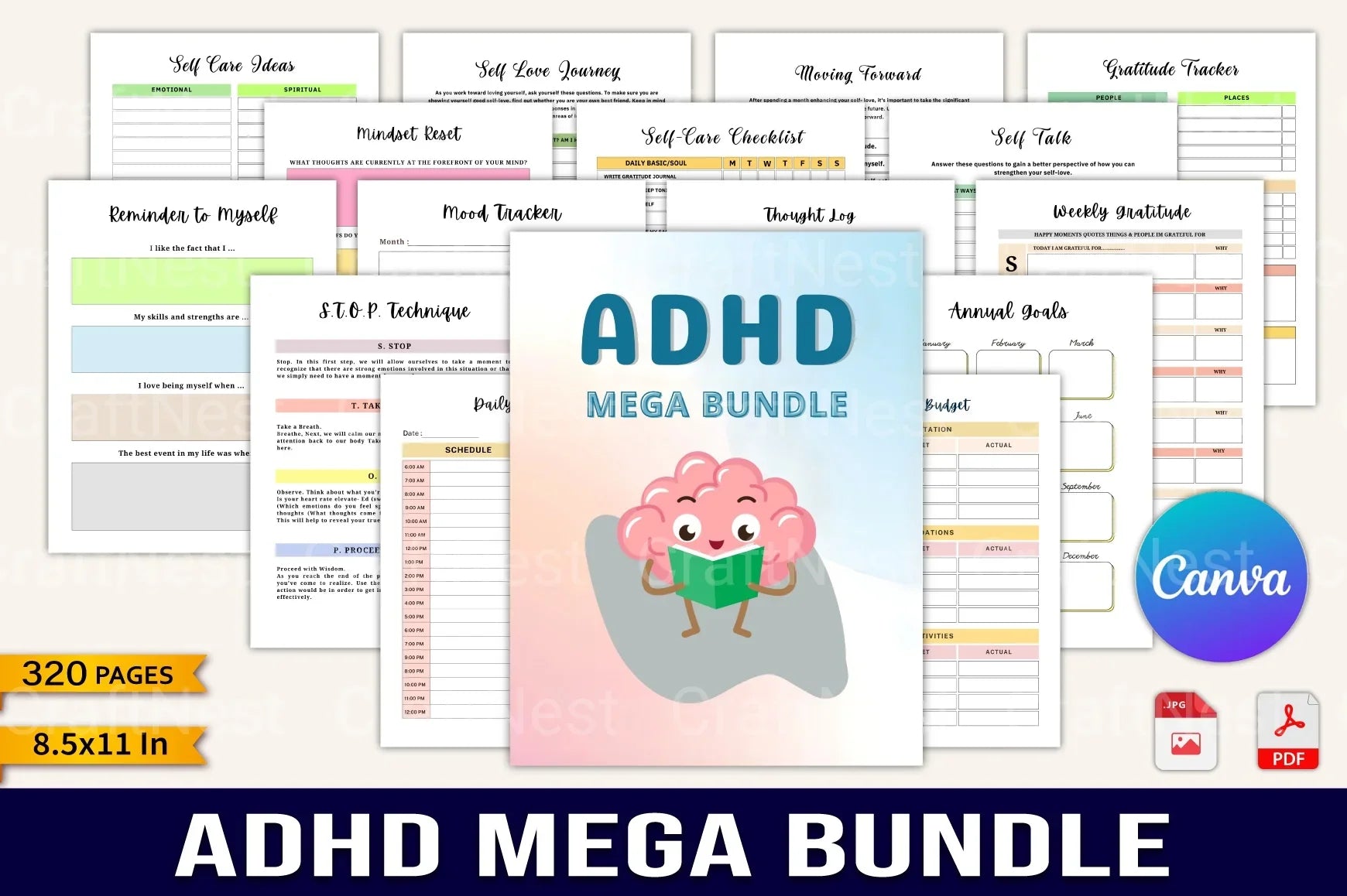 ADHD Mega Comprehensive Insights and Solutions printable ADHD guide cover
