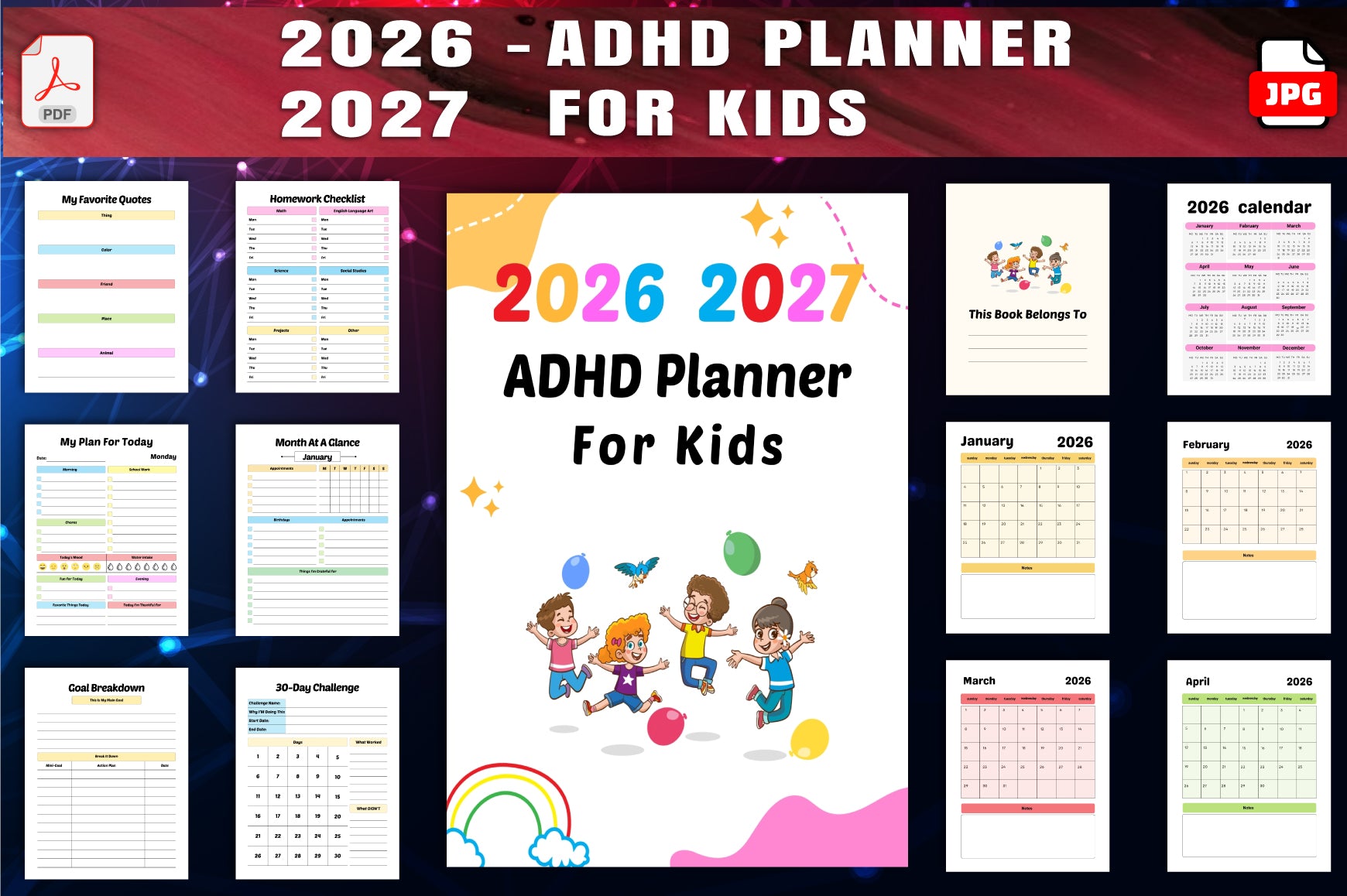 ADHD Planner for Kids Cover