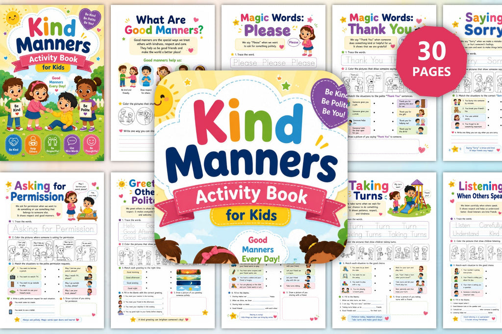 Kind Manners Activity For Kids Book