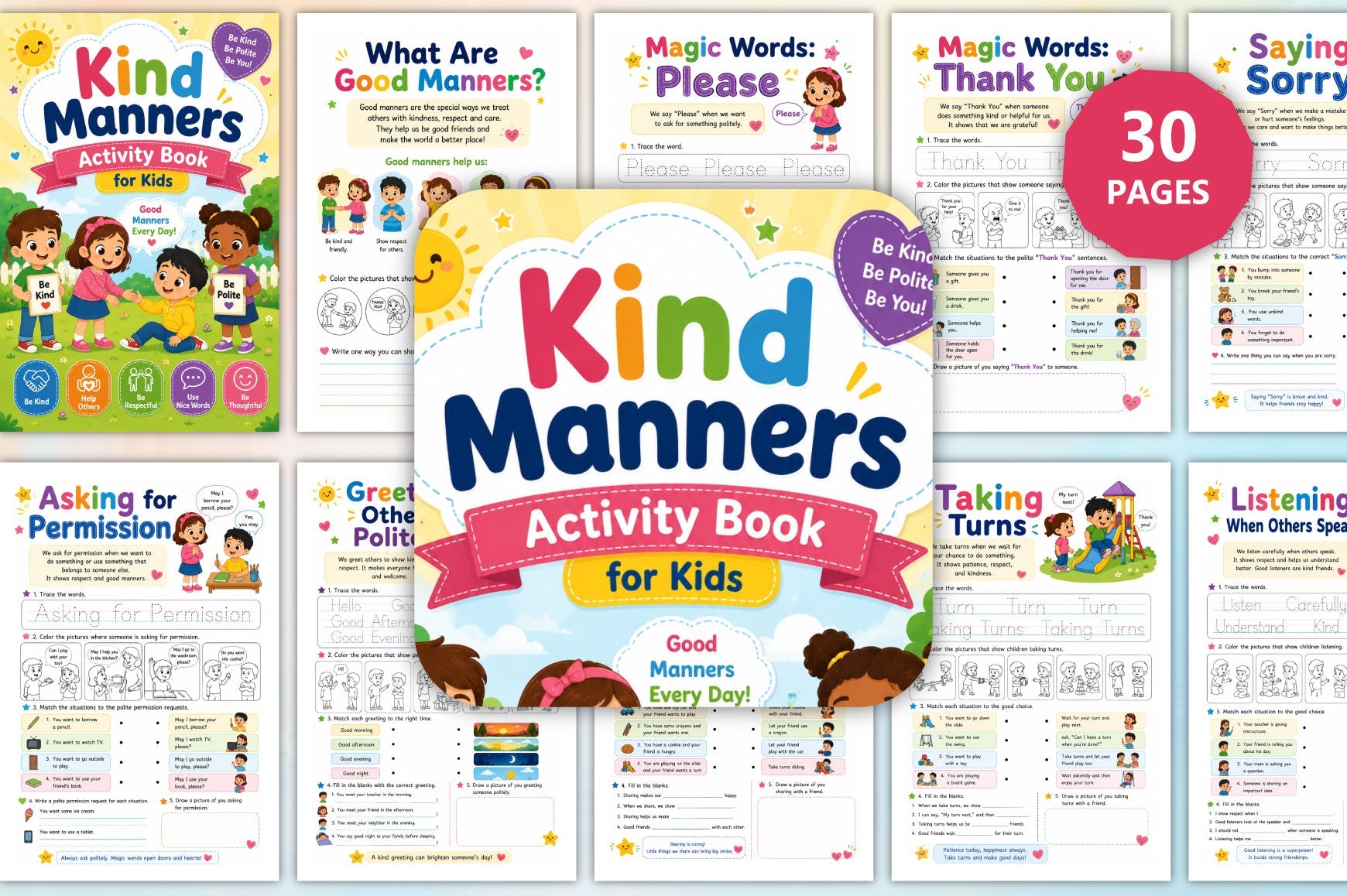 Kind Manners Activity For Kids Book