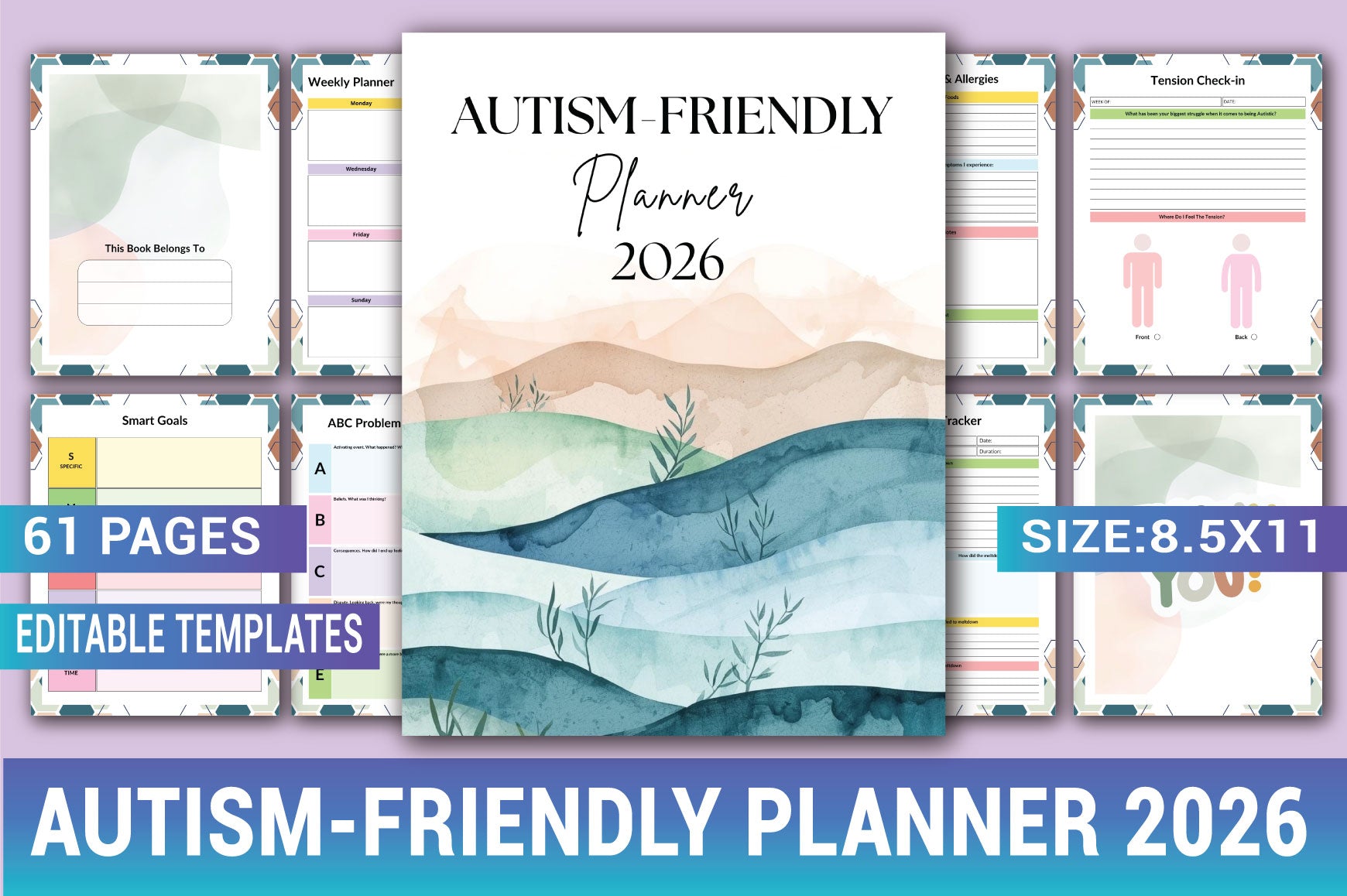 Autism Friendly Planner Cover