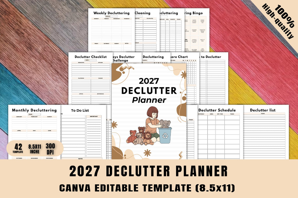 Declutter Planner for Organization