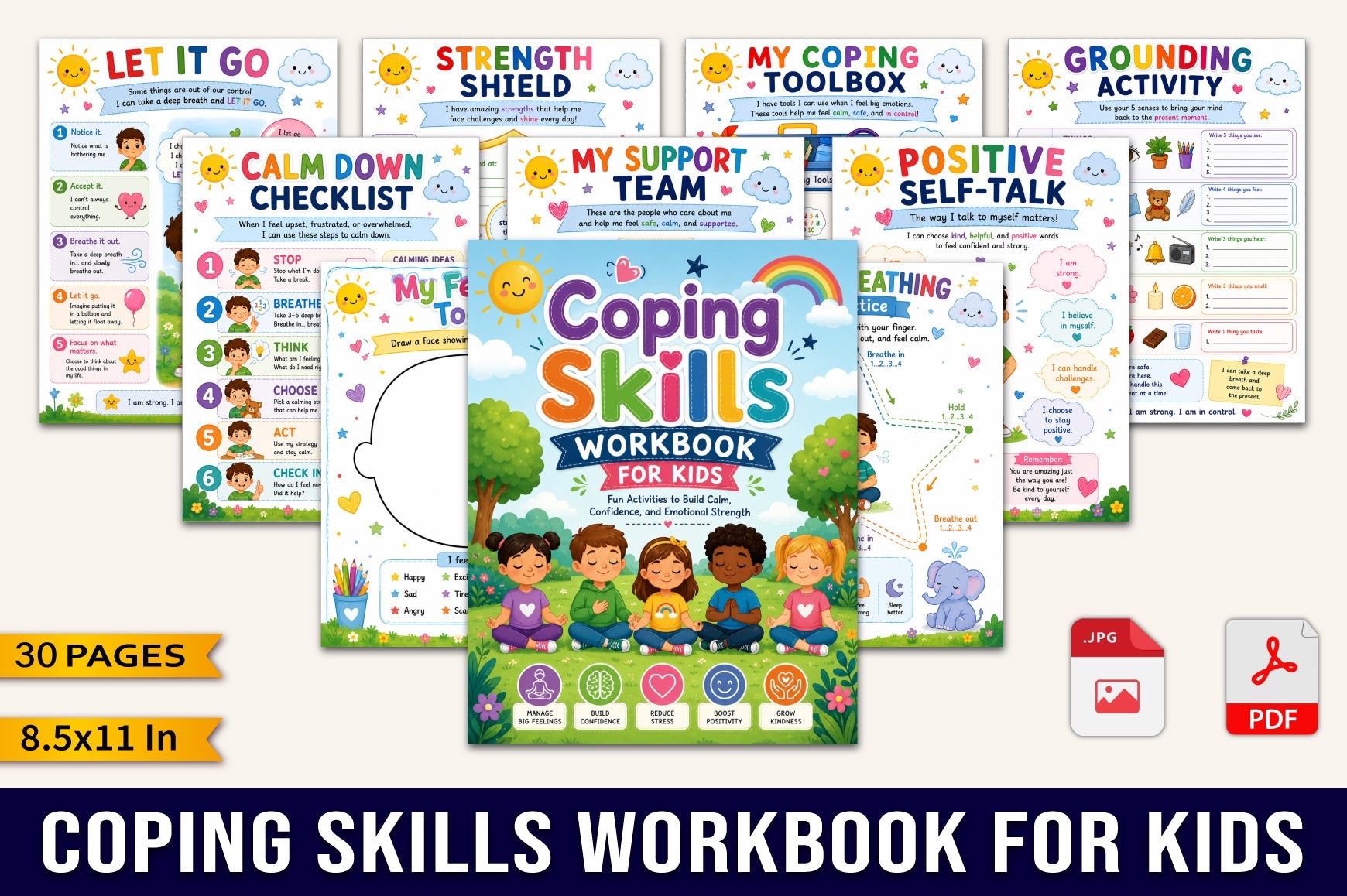 Coping Skills For Kids Workbook