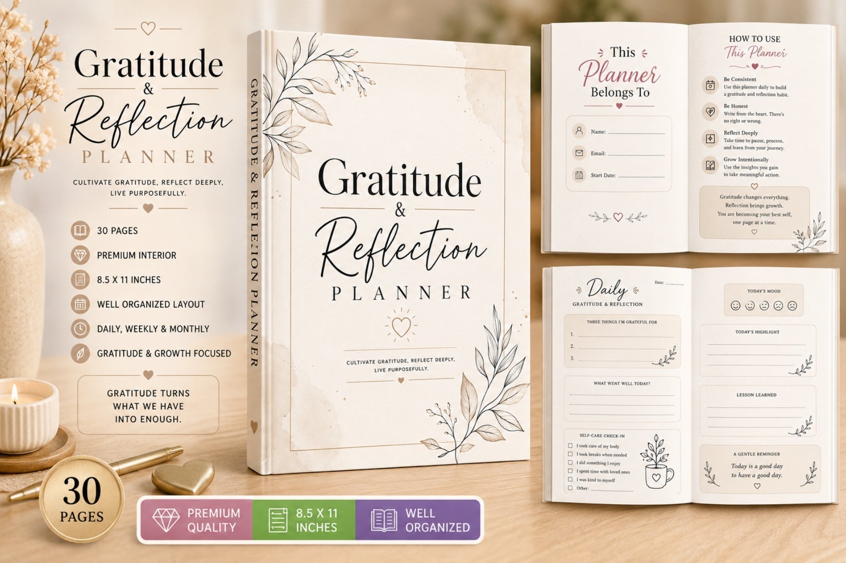 Gratitude And Reflection Planner