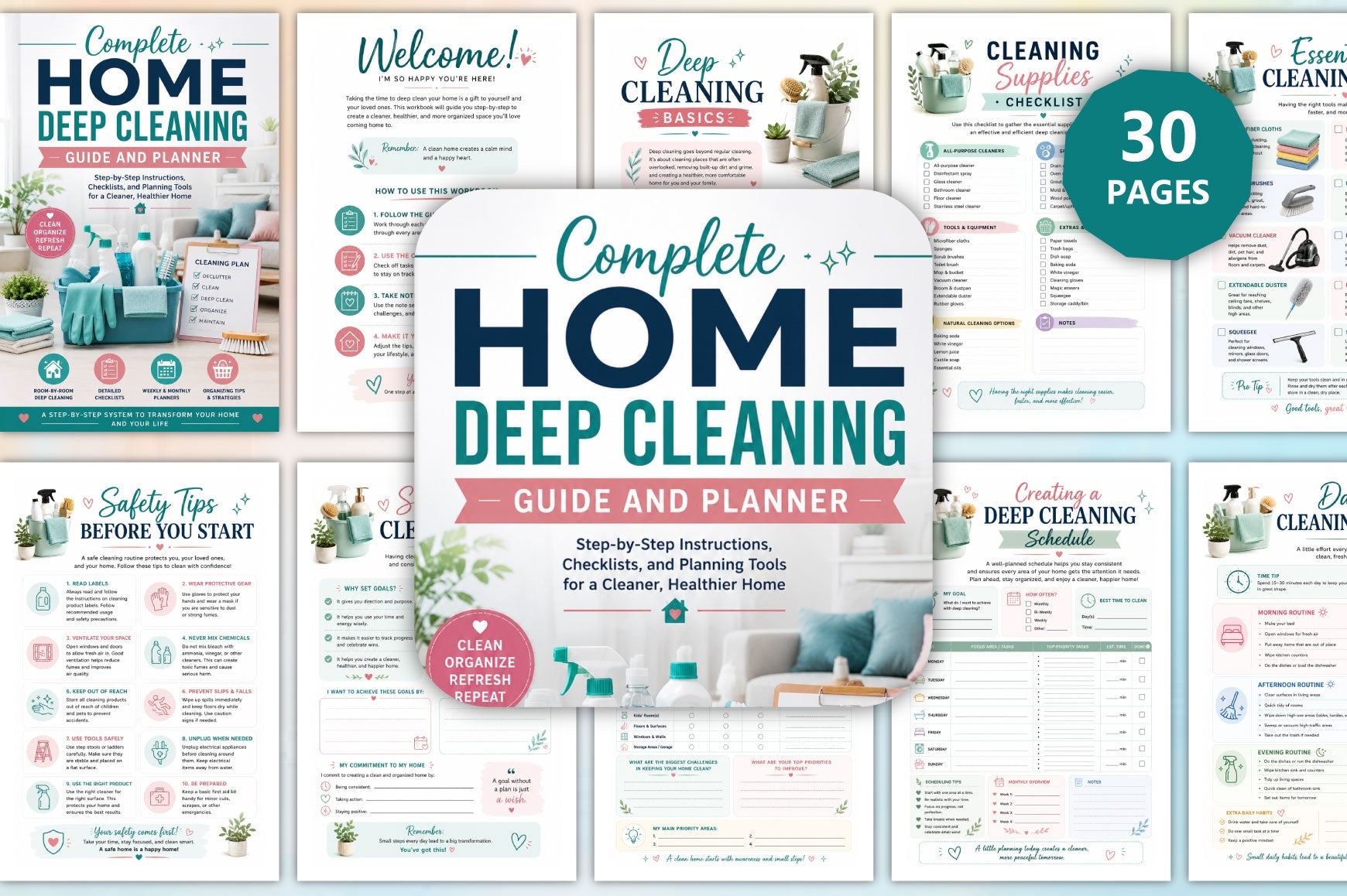 Complete Home Deep Cleaning And Planner