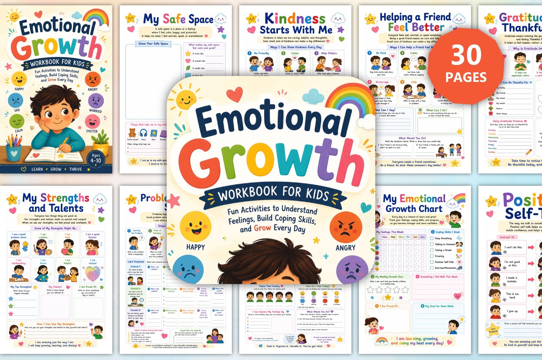Emotional Growth For Kids Workbook
