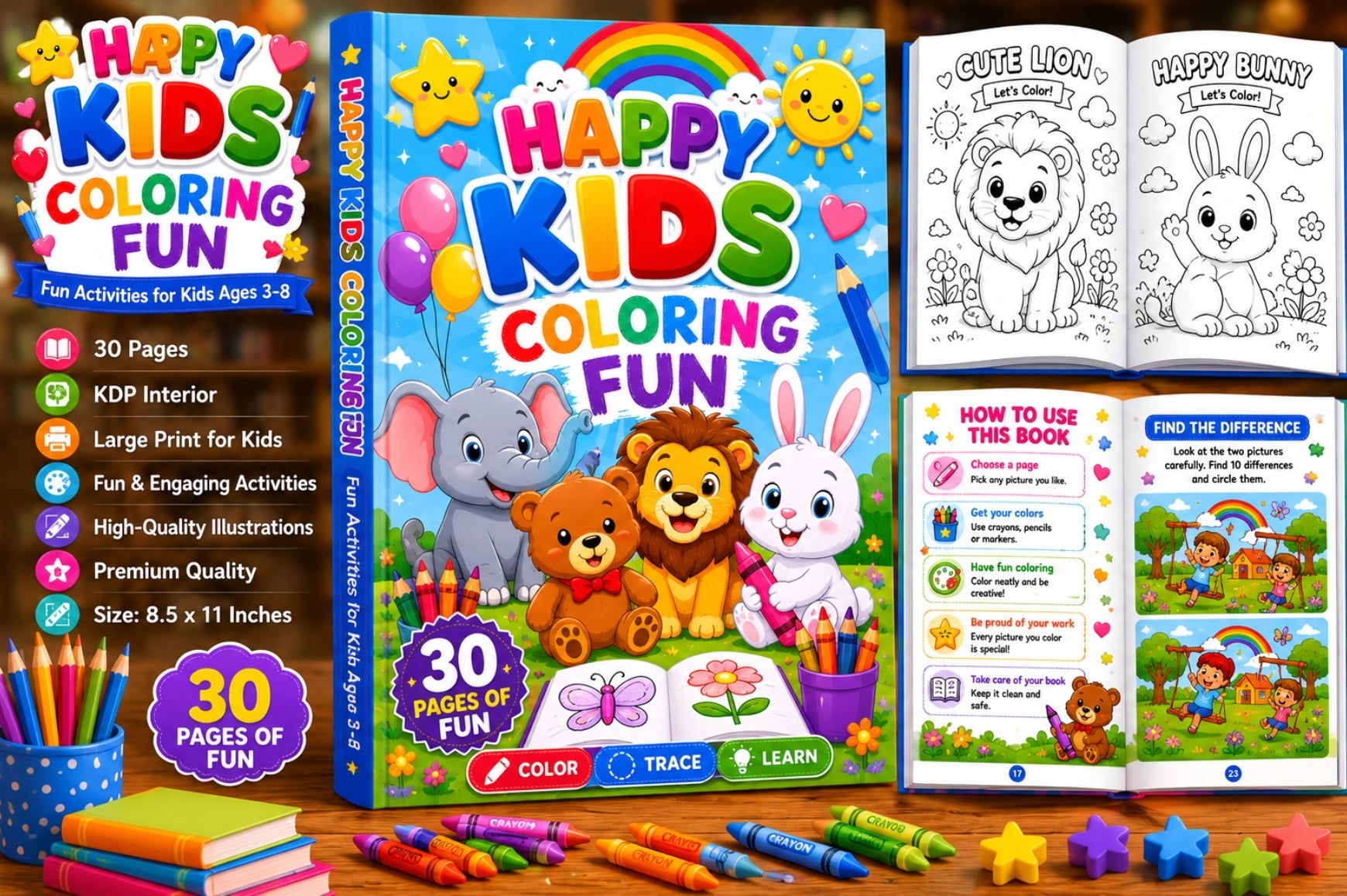 Happy Kids Coloring Fun