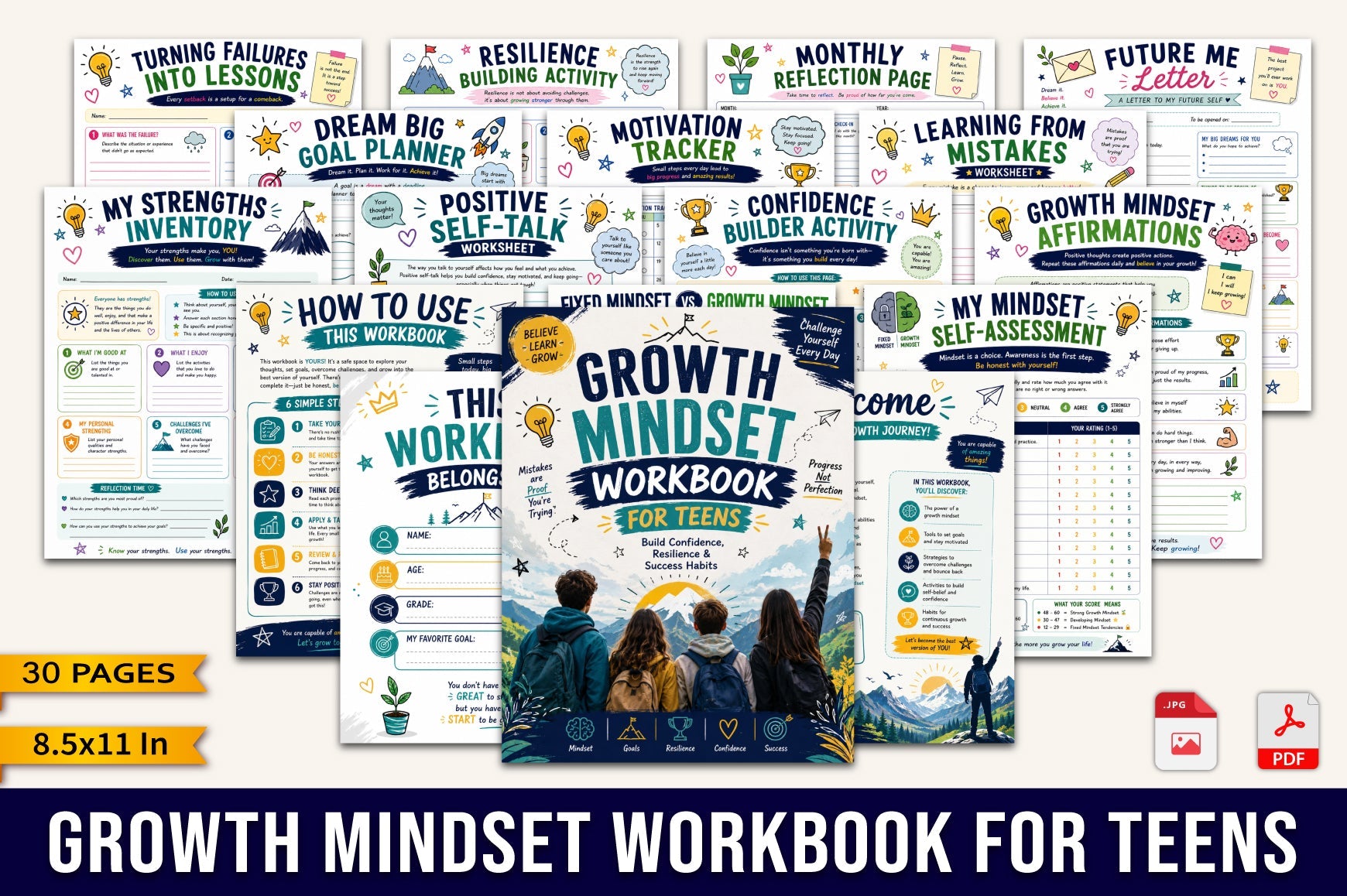 Growth Mindset For Teens Workbook