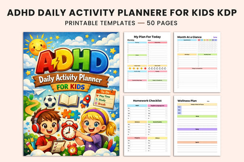 ADHD Daily Activity Planner for Kids Cover