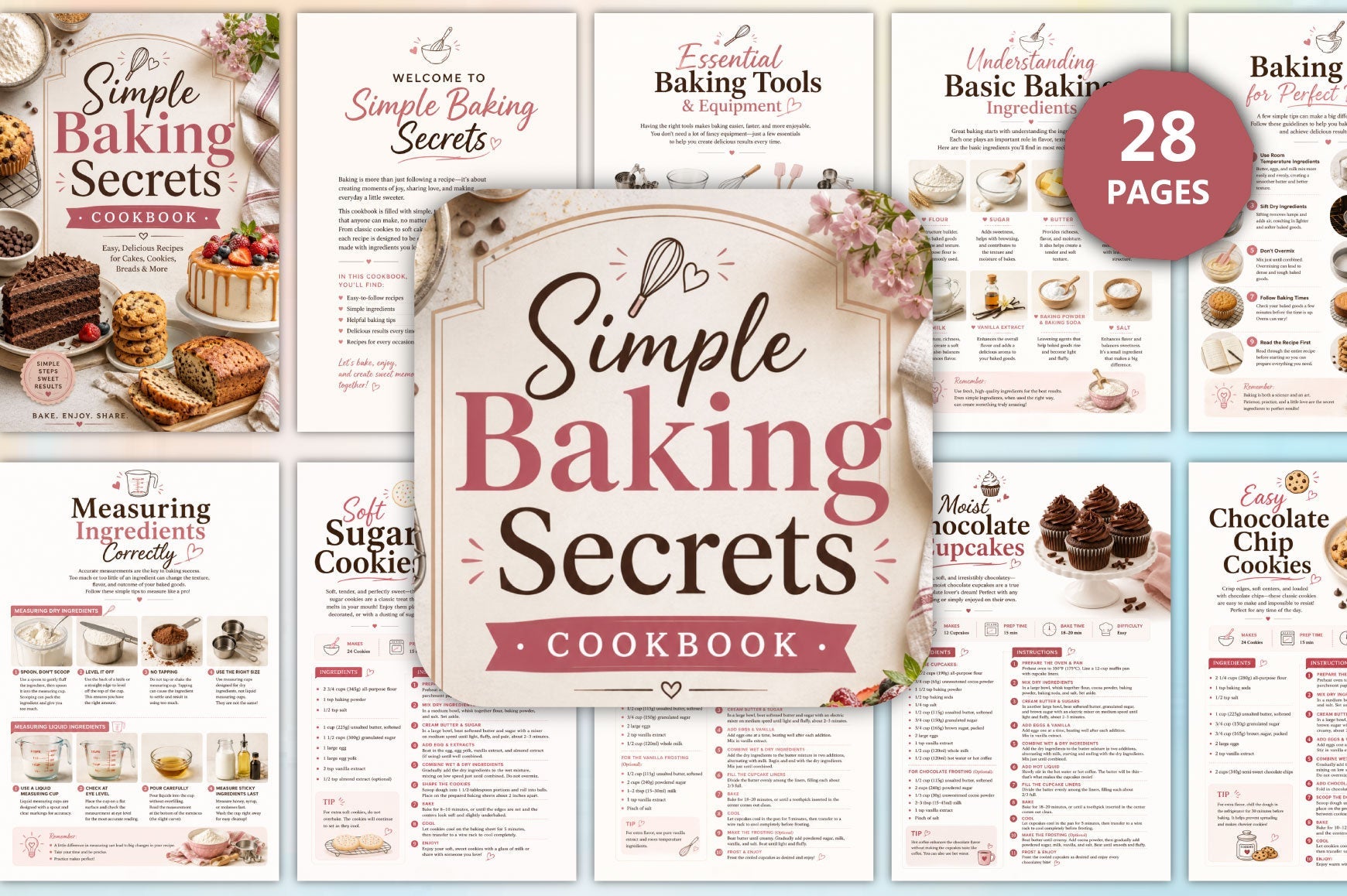 Simple Baking Secrets Cookbook Book