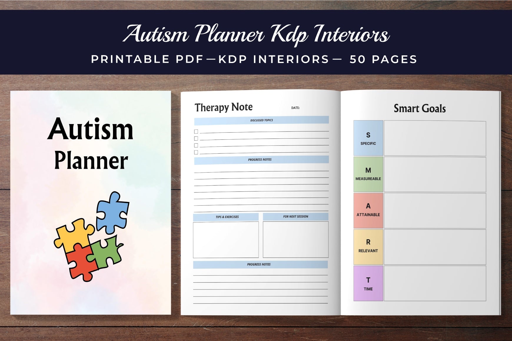 Autism Planner for Effective Organization cover with printable planner pages