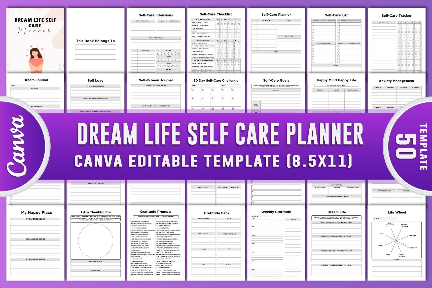 Dream Life Self Care Planner
