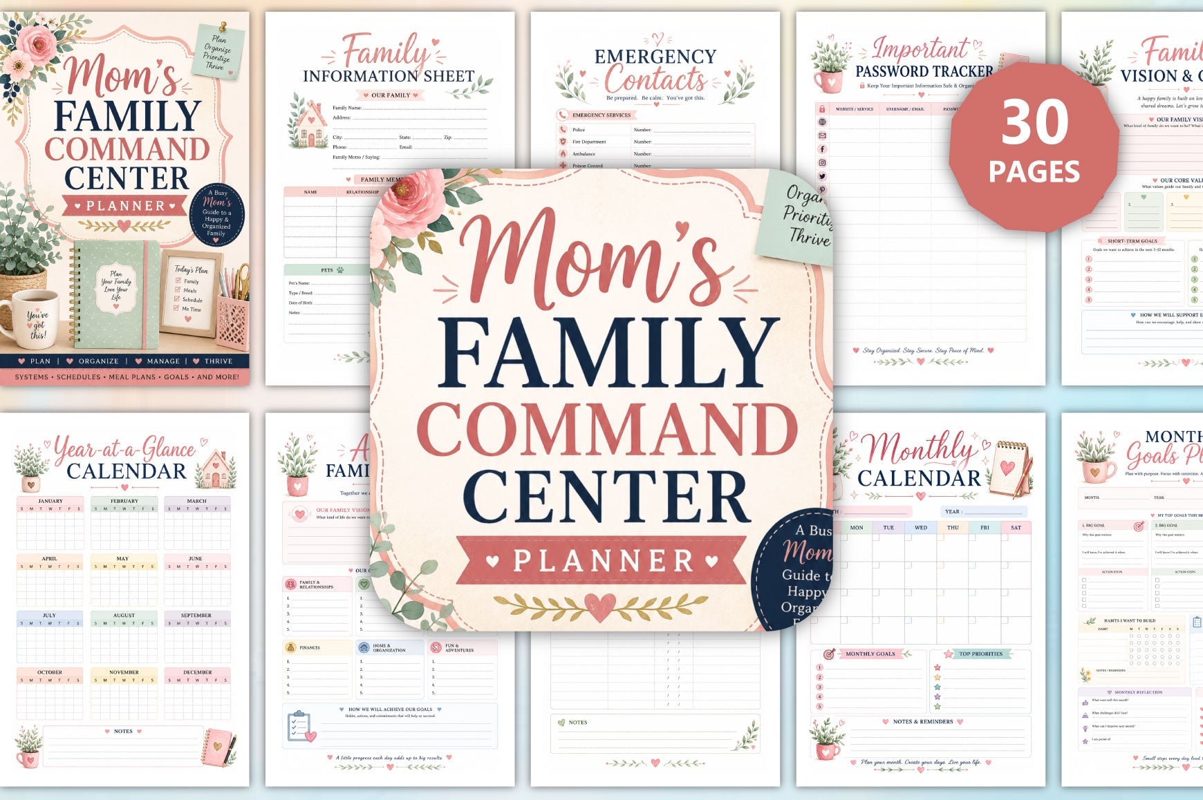 Mom Family Command Center Planner