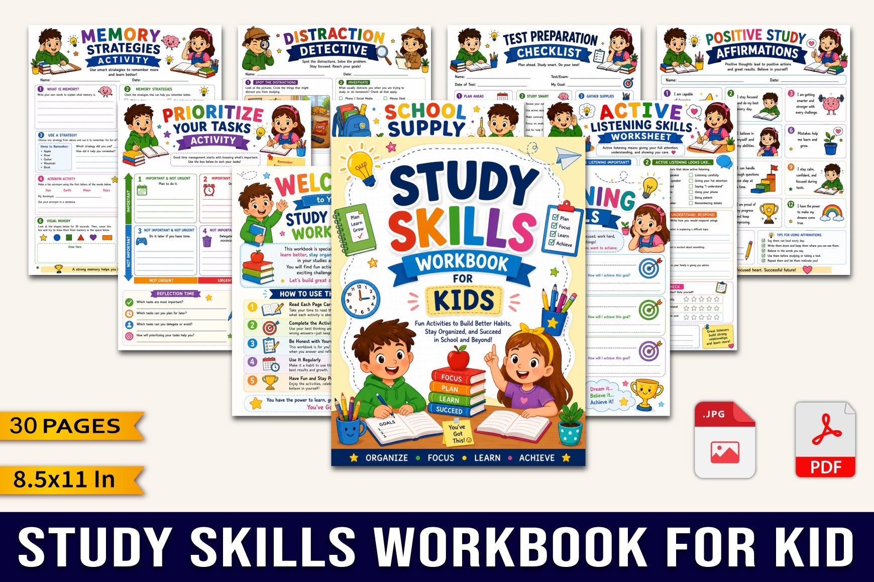 Study Skills For Kid Workbook