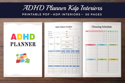ADHD Planner Bundle cover with printable planner collection