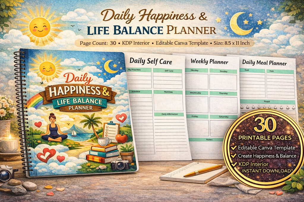 Daily Happiness Life Balance Planner