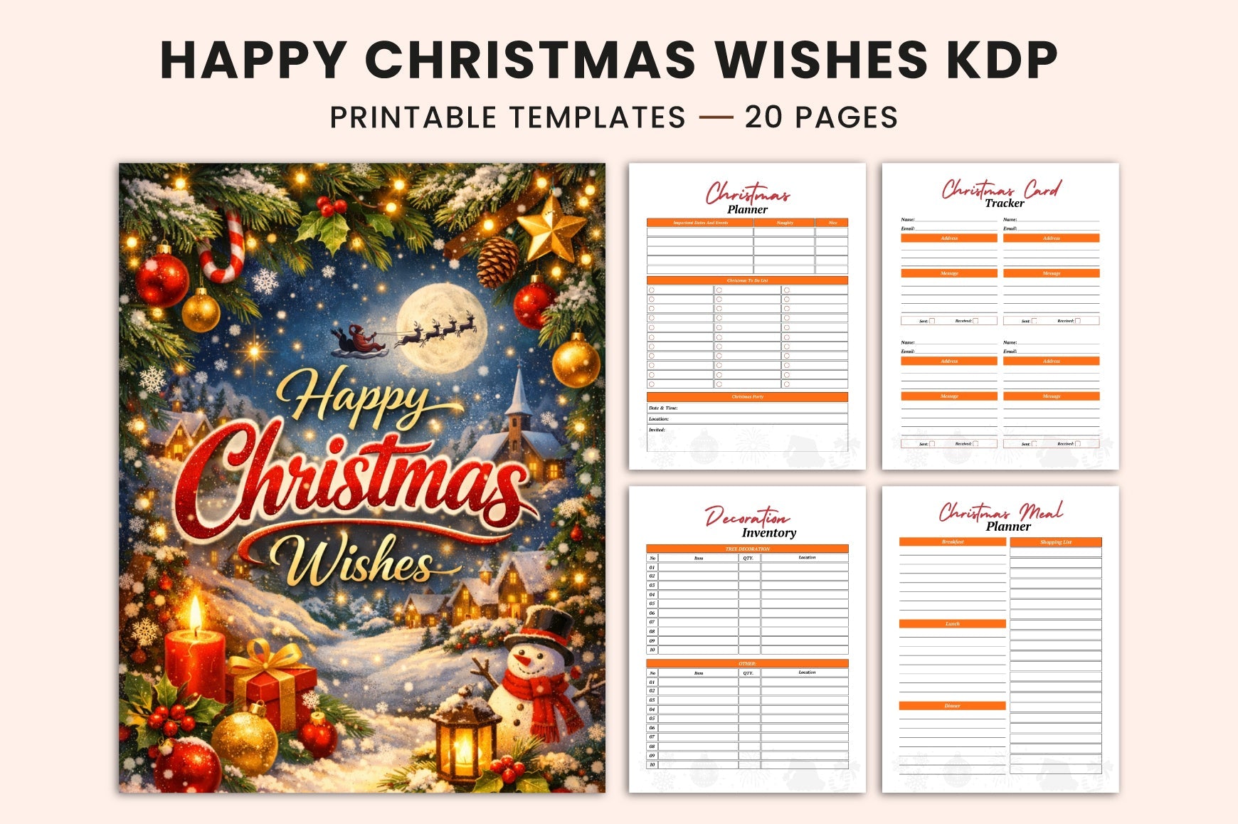 Happy Christmas Wishes Planner