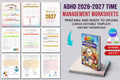 ADHD Time Management Worksheets Book cover with printable time management pages
