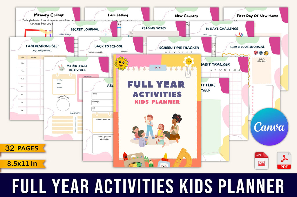 Yearly Activities Planner for Kids