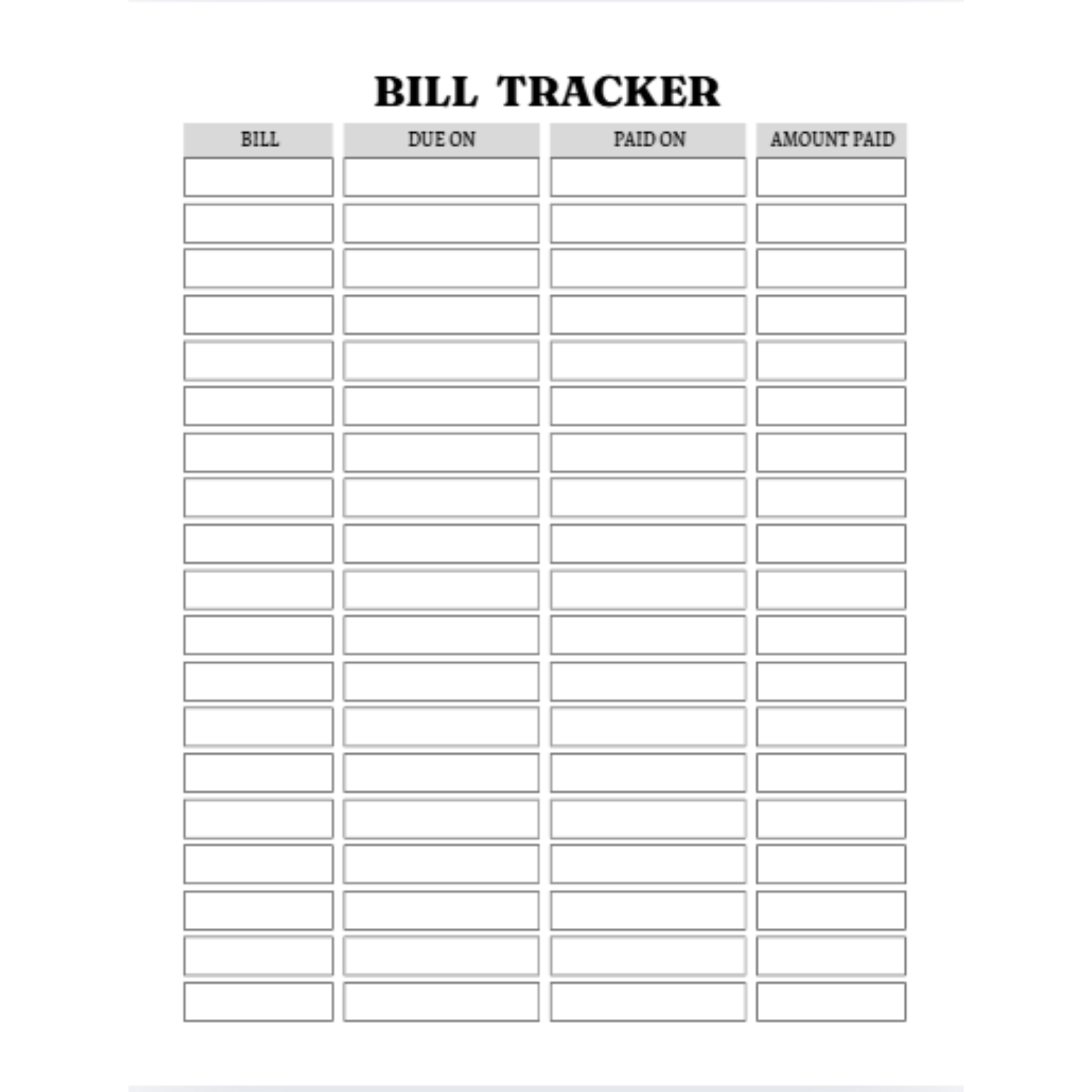 Bill Tracker Bundle